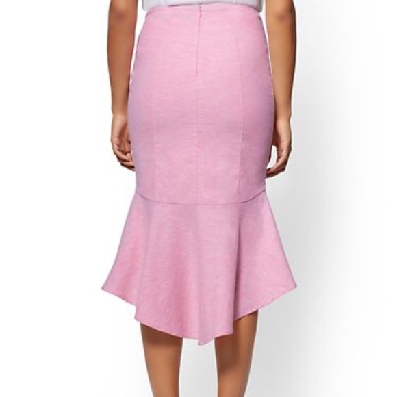 Hi-Lo Fit & Flare Pencil Skirt - Picture 2 of 2